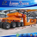 Heavy duty machines transport low flatbed semi trailer with dolly trailer for sale